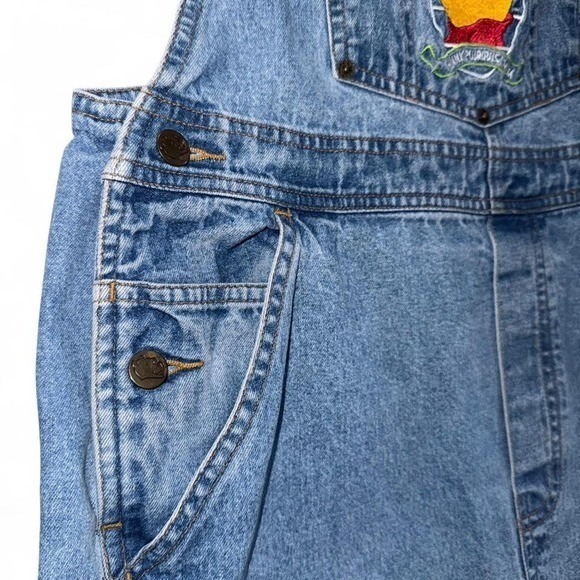 VTG 90s Winnie The Pooh Adult Women Size Med "Hunny Pluribus Unum" Baggy Overall - Picture 4 of 6